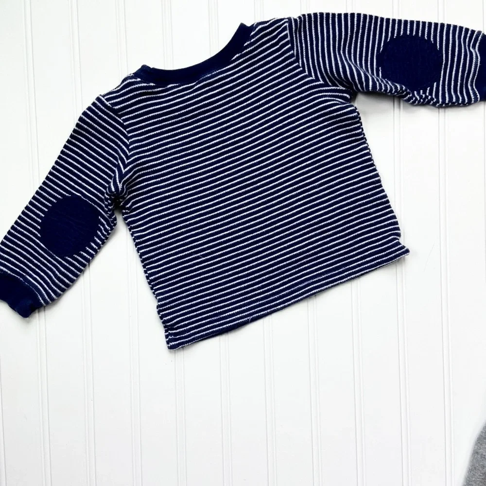 Knit top/fleece pant set